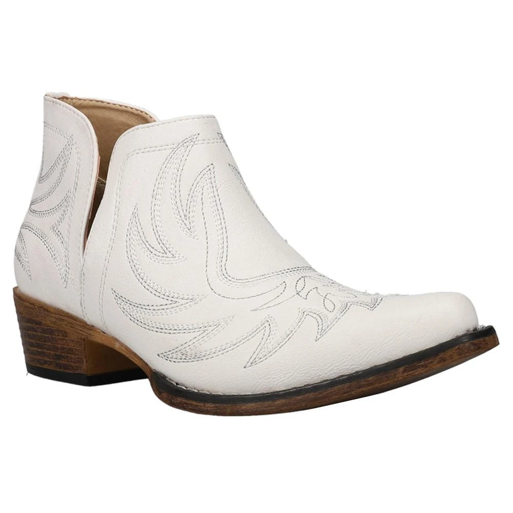 Roper Ava Embroidery Snip Toe Cowboy Booties 2