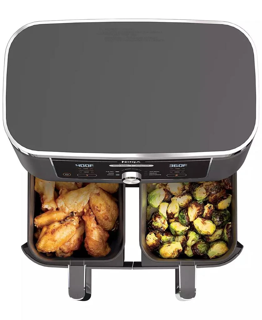Ninja Foodi® DZ401 6-in-1 10-qt. XL 2-Basket Air Fryer with DualZone™ Technology- Air Fry, Broil, Roast, Dehydrate, Reheat and Bake, Family Sized 3