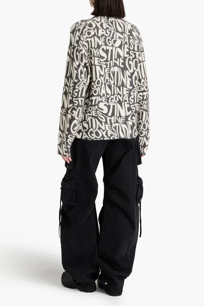 Stine Goya Printed ribbed-knit cardigan 3