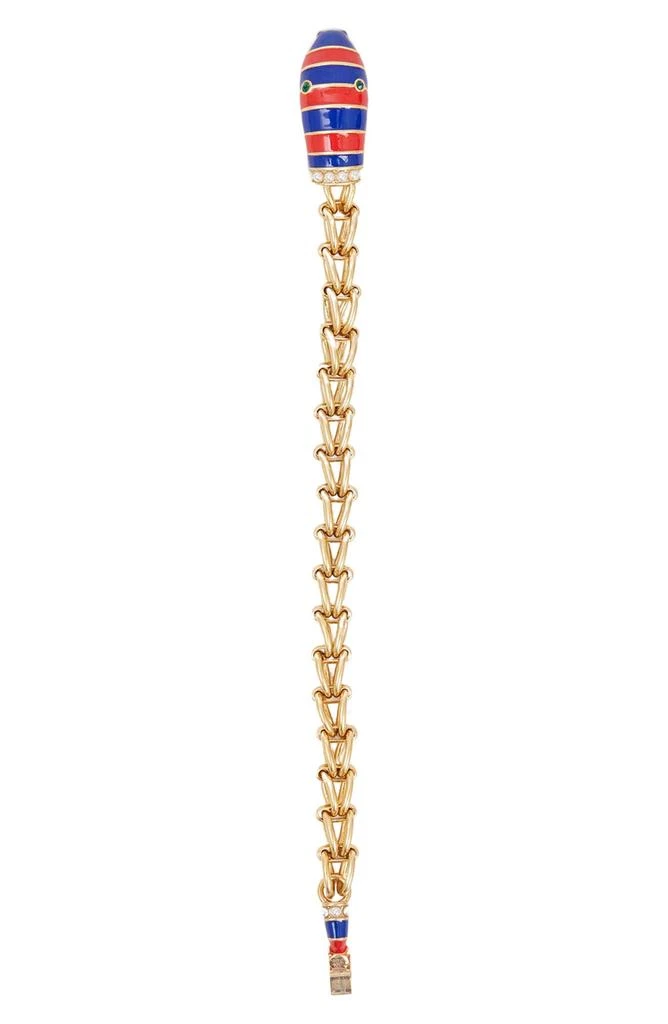 Clare V Enamel Snake Bracelet 2