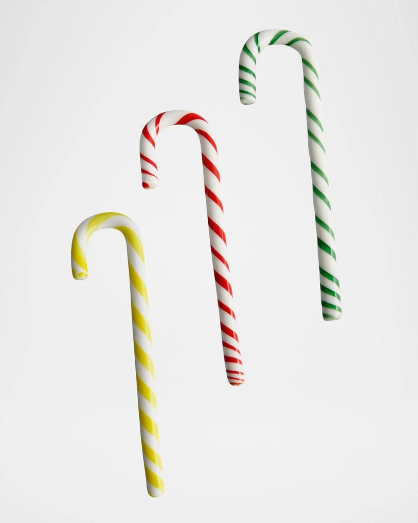 Kosta Boda Polka Candy Cane Christmas Decorations, Set of 3 4