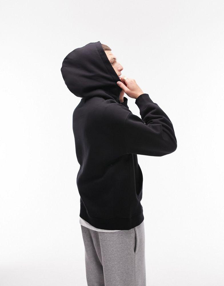 Topman Topman oversized hoodie in black