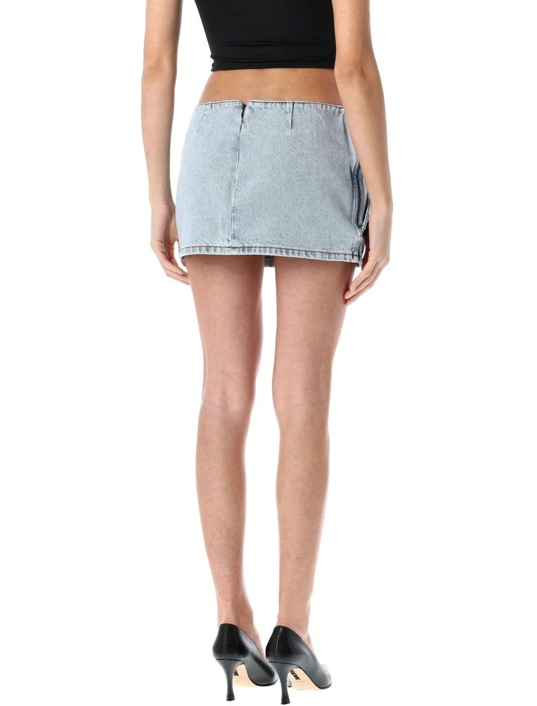 Magda Butrym FLORAL APPLIQUÉ DENIM MINI SKIRT 2