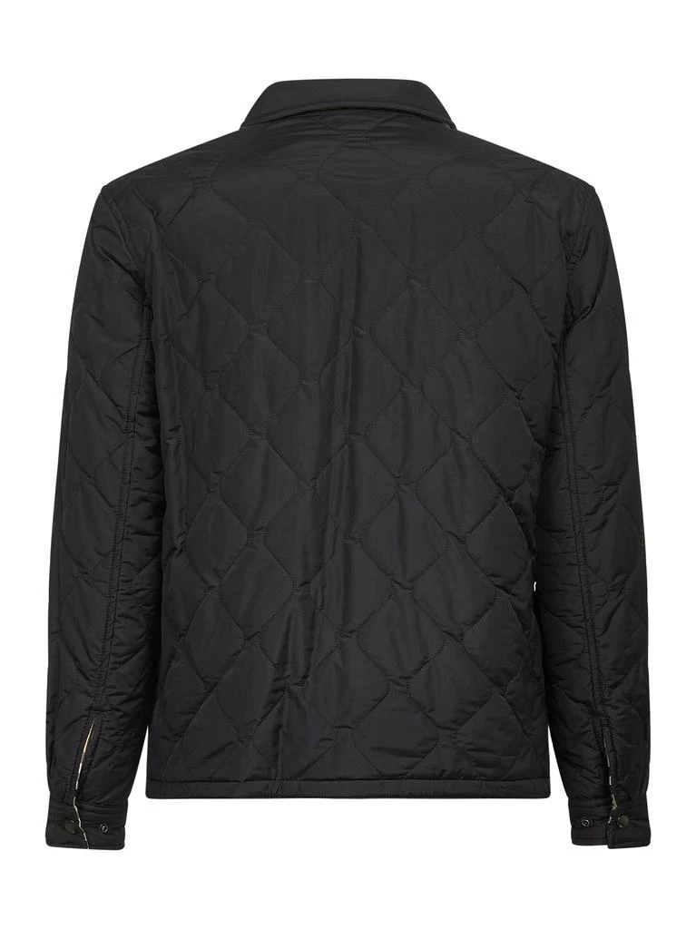 BURBERRY Black quilted nylon reversible overshirt Man L – On