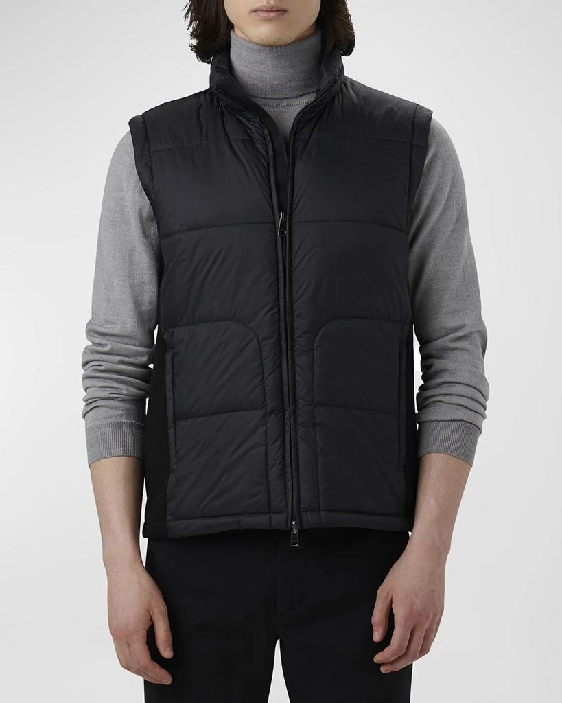 BUGATCHI Men's Padded Nylon Knit Vest 4