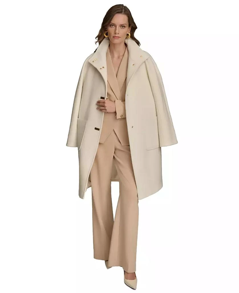 Donna Karan Women
s Stand-Collar Single-Breasted Coat 2