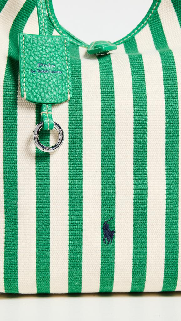 【Polo Ralph Lauren】Stripe Polo Canvas Medium Tote Ralph Lauren Stripe Polo Canvas Medium Tote - Women's Polo