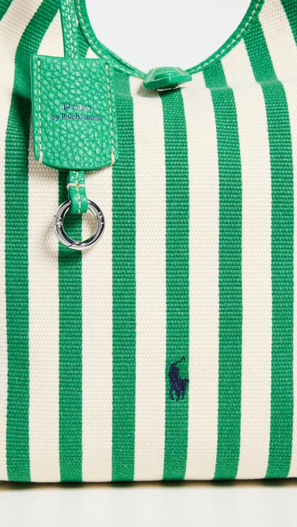 Ralph Lauren Stripe Polo Canvas Medium Tote 4