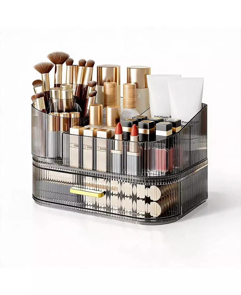 YIGII Large Capacity Makeup Organizer with 360° Silent Rotation 
Stackable Drawers
