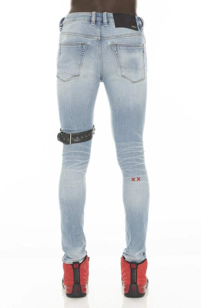 Cult Of Individuality Punk Super Skinny Jeans with Studded Leg Harness 2