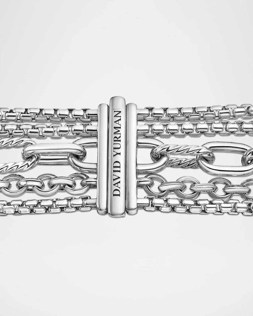 David Yurman Multi Row Chain Bracelet in Silver with 18K Gold, 29mm 5