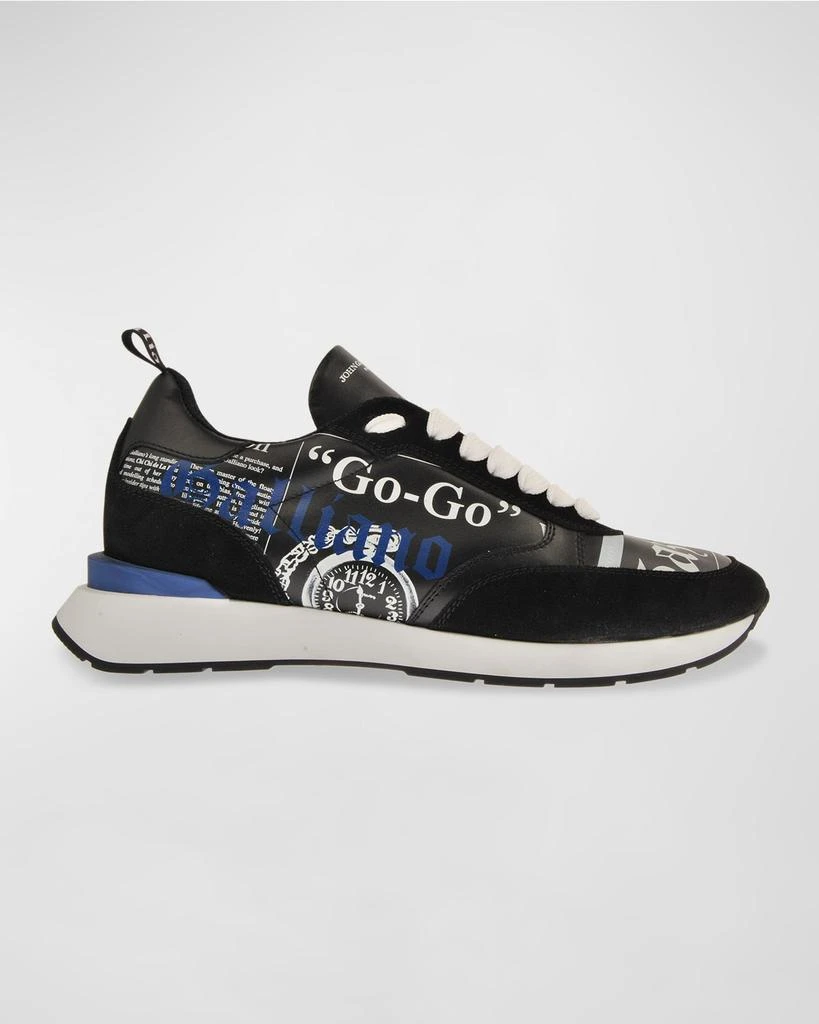 John Galliano Paris Men's Gazette Logo Runner Sneakers 1