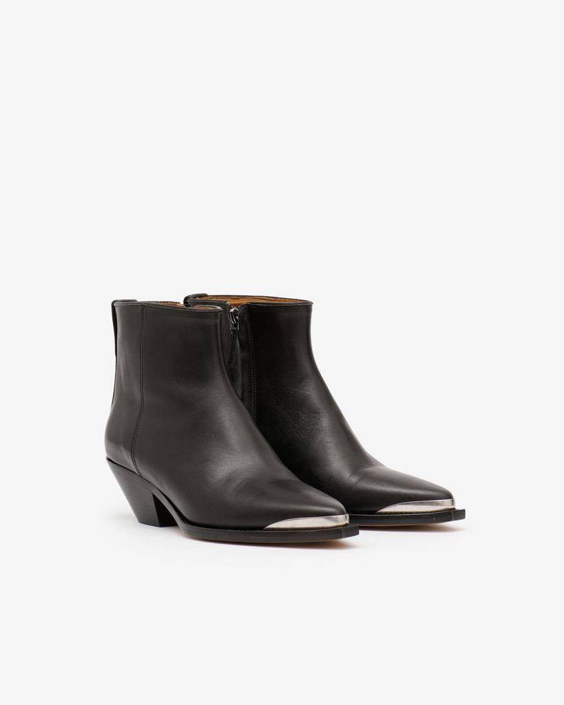 Isabel Marant ISABEL MARANT, ADNAE LEATHER LOW BOOTS - Women - Black - 37