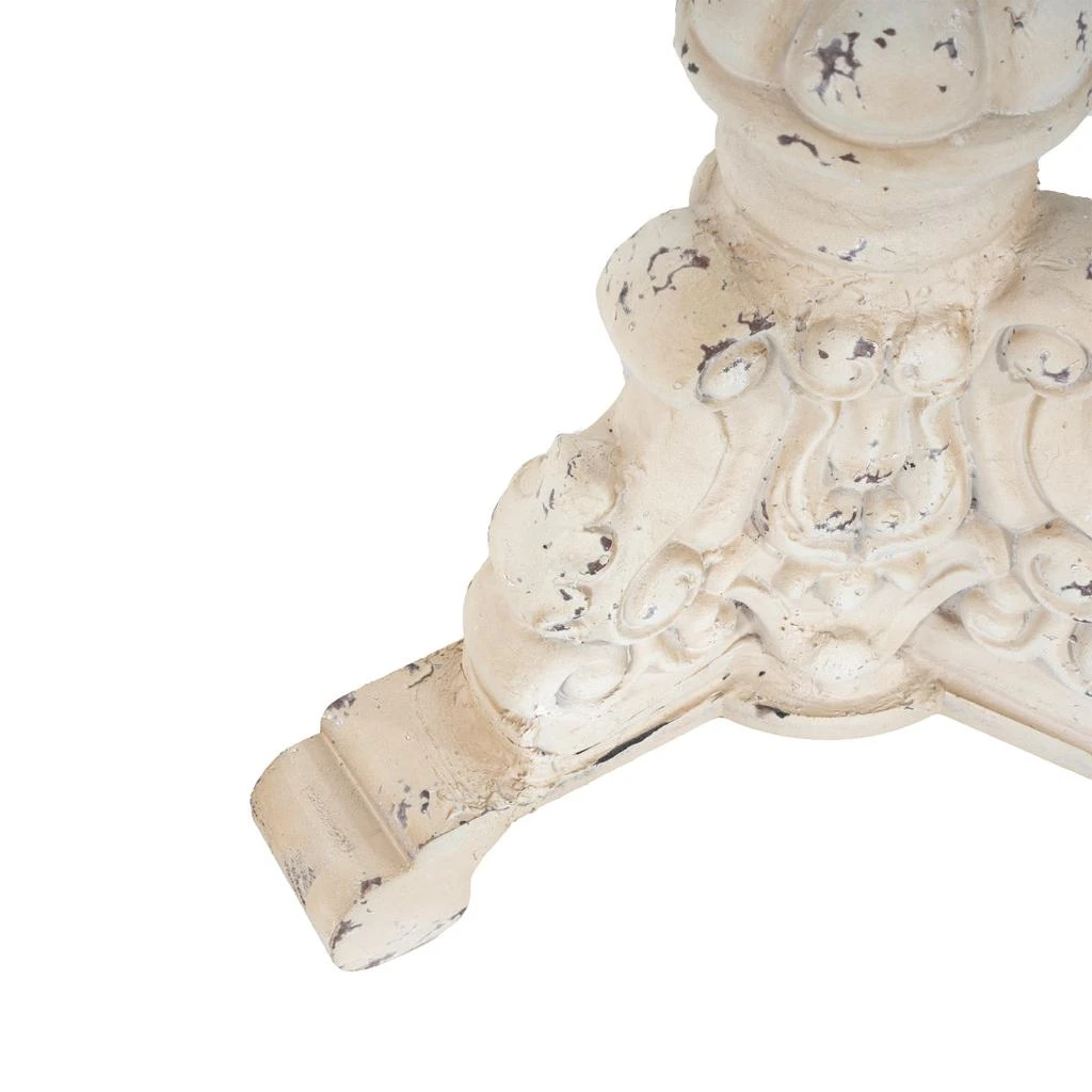 Streamdale Furniture Streamdale Accent Coffee Table, Antique Pedestal, Solid Wood Top, Natural+Antique White 6