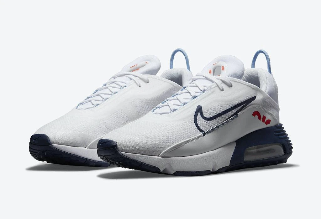 Nike Men’s Low-Top Athletic Sneakers - White/Blue Nike Air Force 1 White Blue Low Top Men main image 3