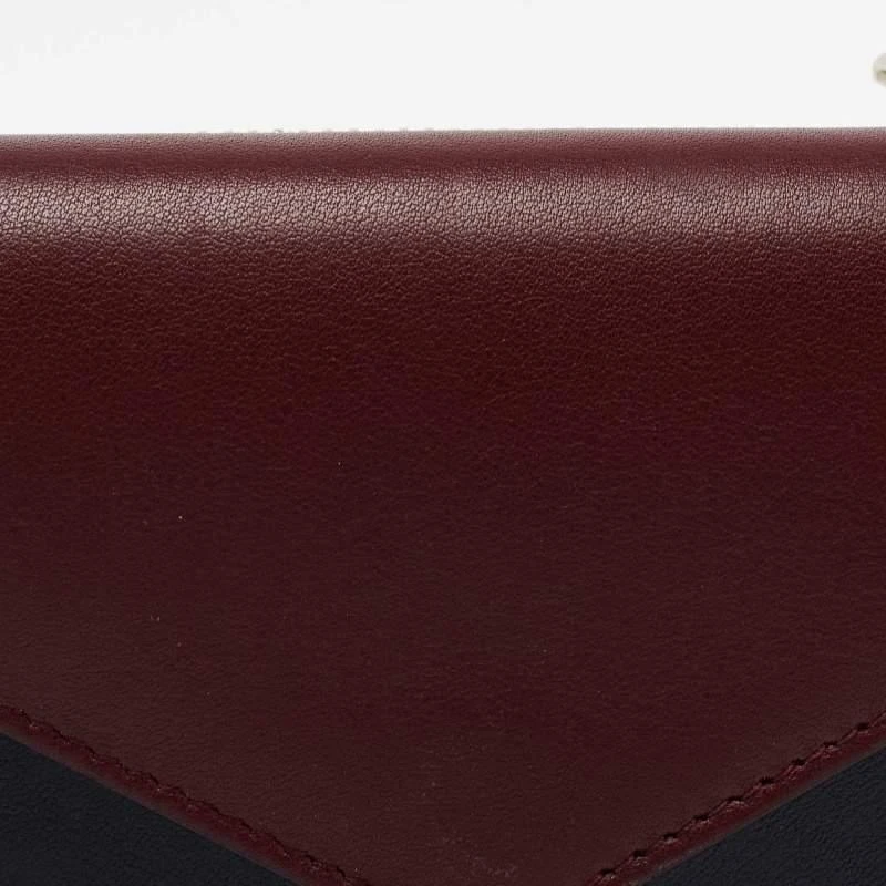 Dior Dior Burgundy/Dark Blue Leather Diorissimo Envelope Wallet 9