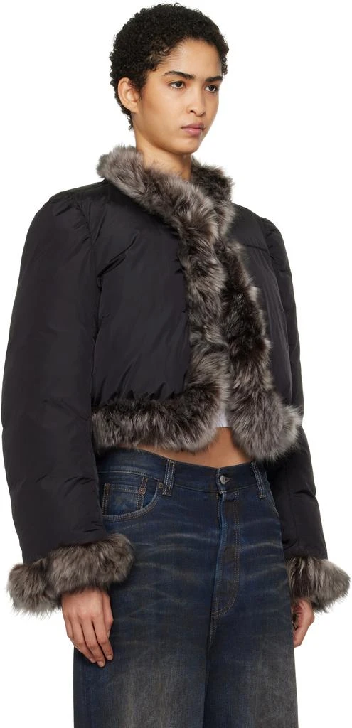 Alexander Wang Black Fur Trim Down Jacket 2