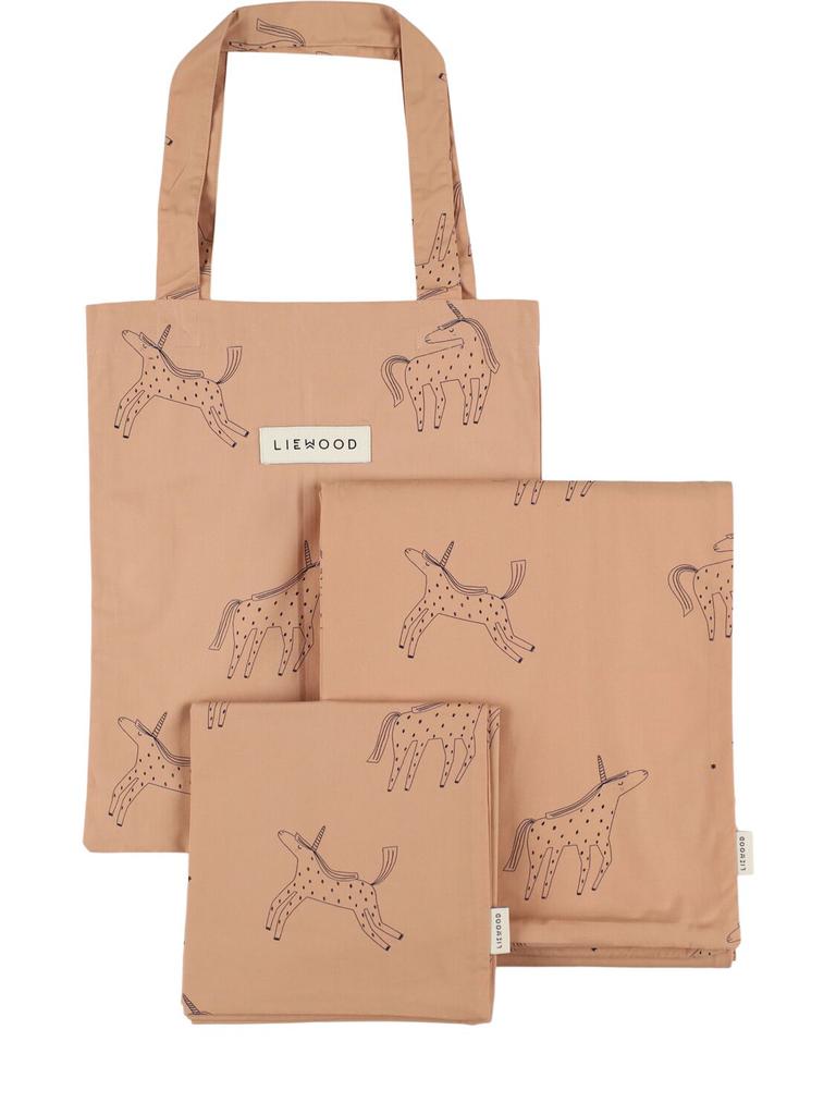 Liewood Unicorn Print Organic Cotton Bed Set