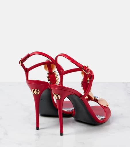 Dolce 
Gabbana Capri embellished leather sandals 3