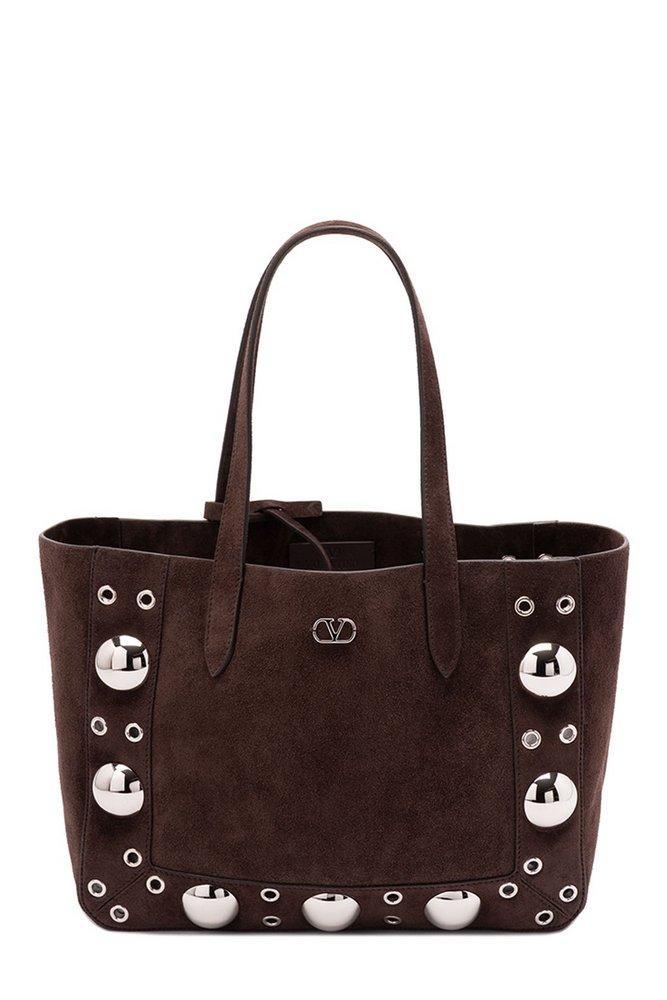 トートバッグ Valentino Garavani Leather Vlogo Signature Shopping Bag Valentino Garavani Vlogo Signature Women's Bags Collection
