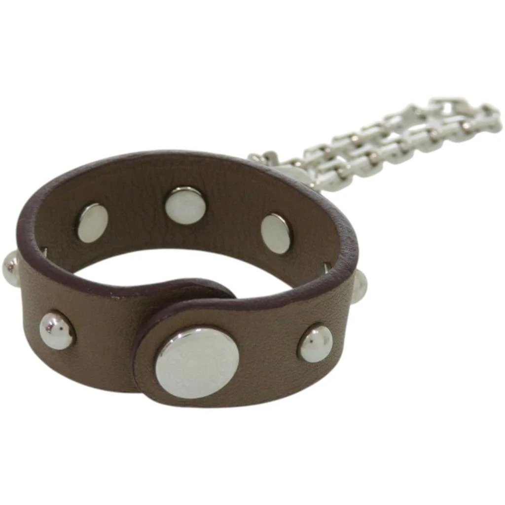 Hermes Etoupe Swift Leather Key Chain (Pre-Owned)