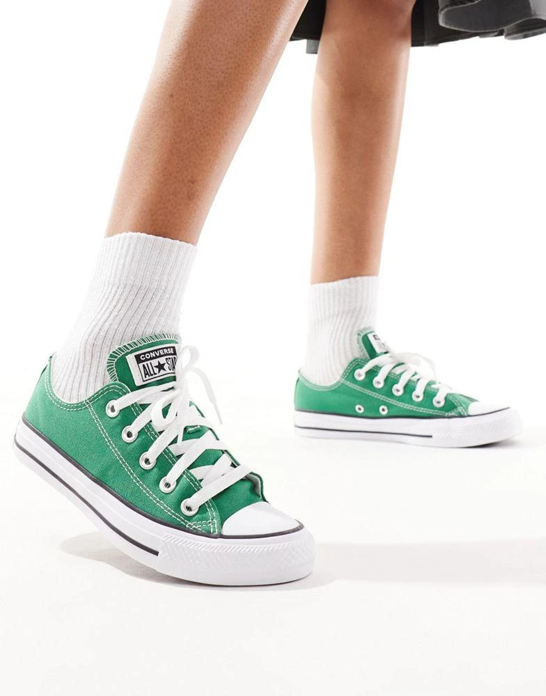 Shop Converse Chuck Taylor All Star Ox trainers in green on Sale