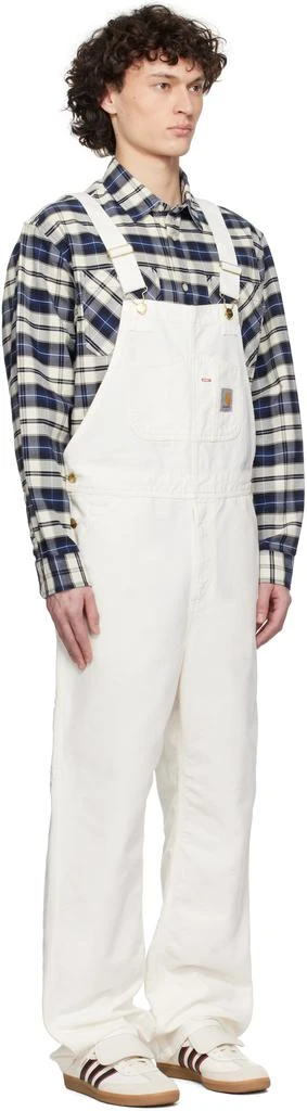 Carhartt WIP White Bib Overalls 2