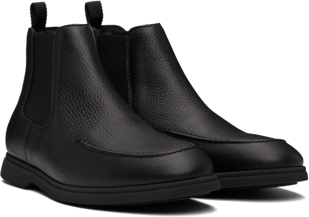 Hugo Boss Black Leather Chelsea Boots 4