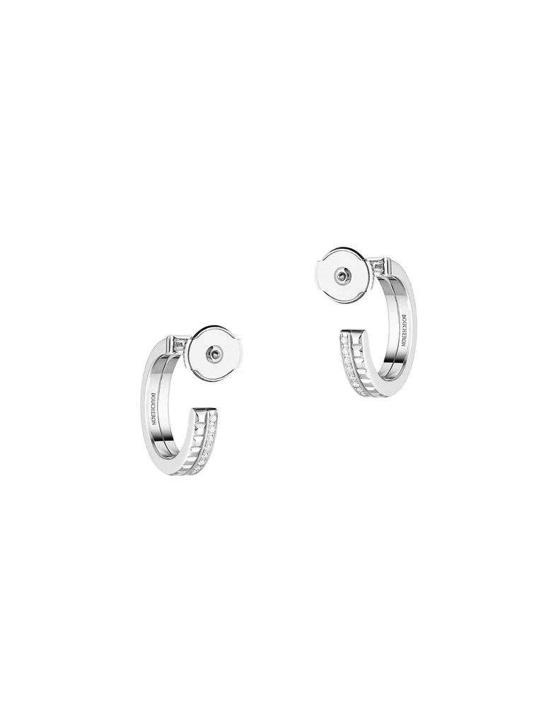 Boucheron Quatre Radiant Edition 18K White Gold & 0.24 TCW Diamond Hoop Earrings 3