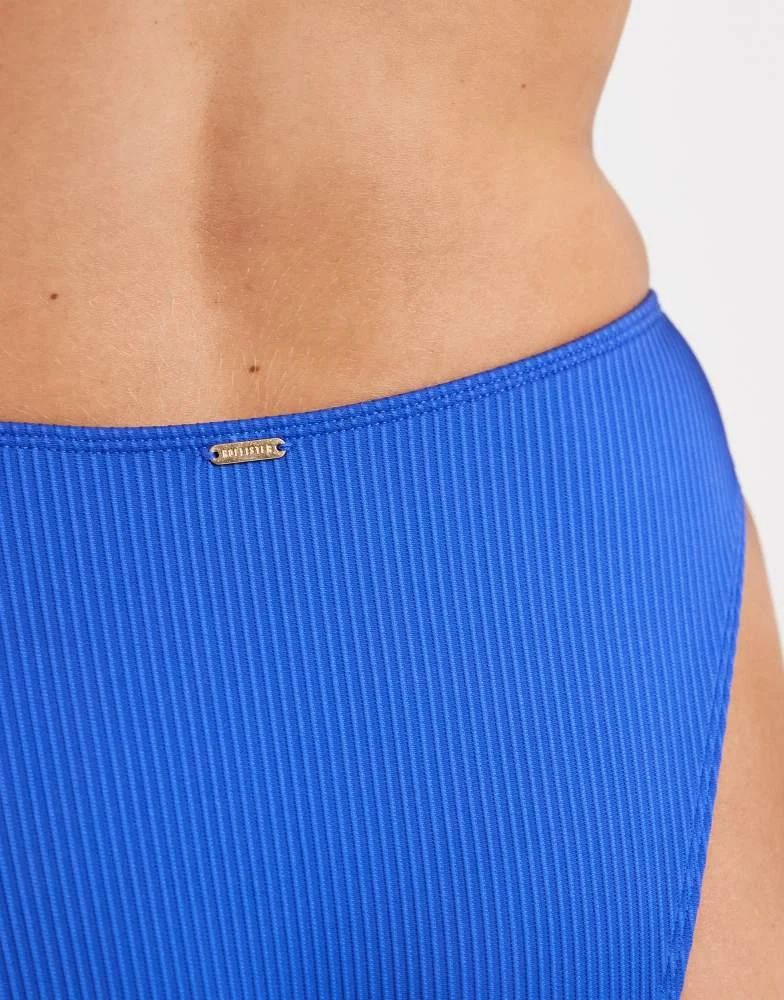 HOLLISTER Hollister co-ord curvy rib high rise bikini bottoms in royal blue 3