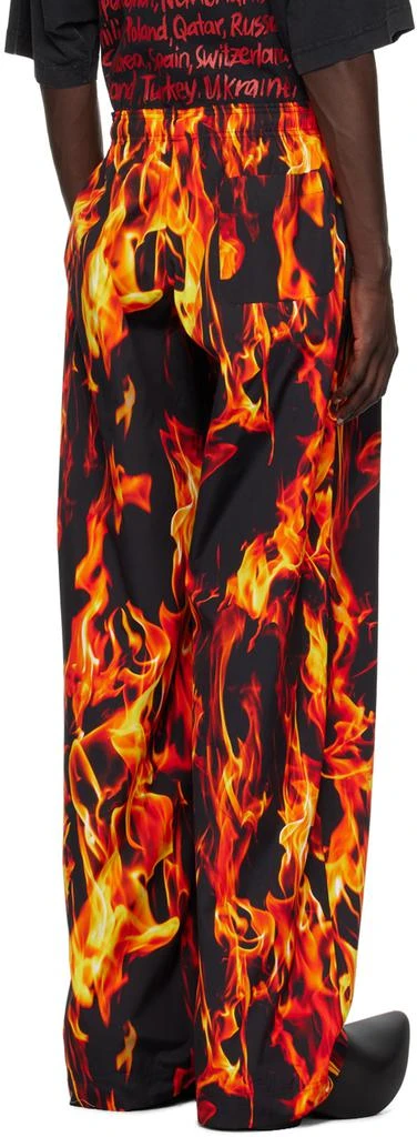 Vetements Black & Orange Fire Sweatpants 3