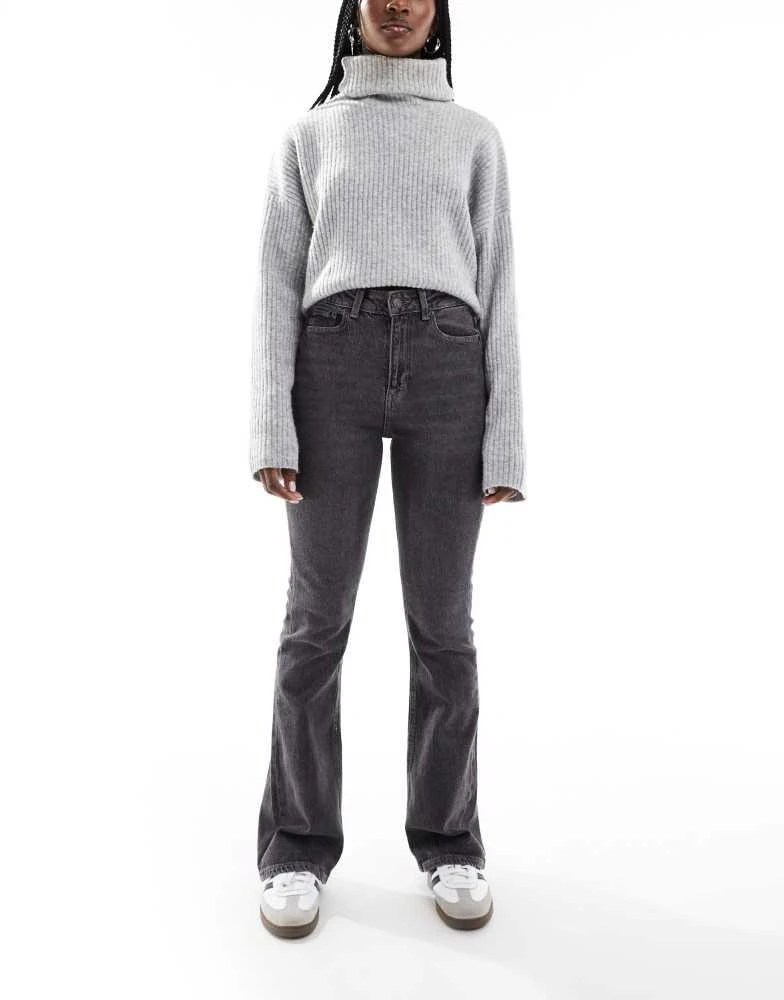 JJXX JJXX Turin high waisted bootcut jeans in grey wash 1