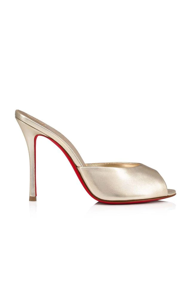 Christian Louboutin Christian Louboutin - Me Dolly 100mm Metallic Leather Mules - Gold - IT 37 - Moda Operandi 1