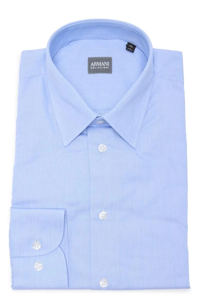 Armani Collezioni Solid Cotton Twill Dress Shirt 3
