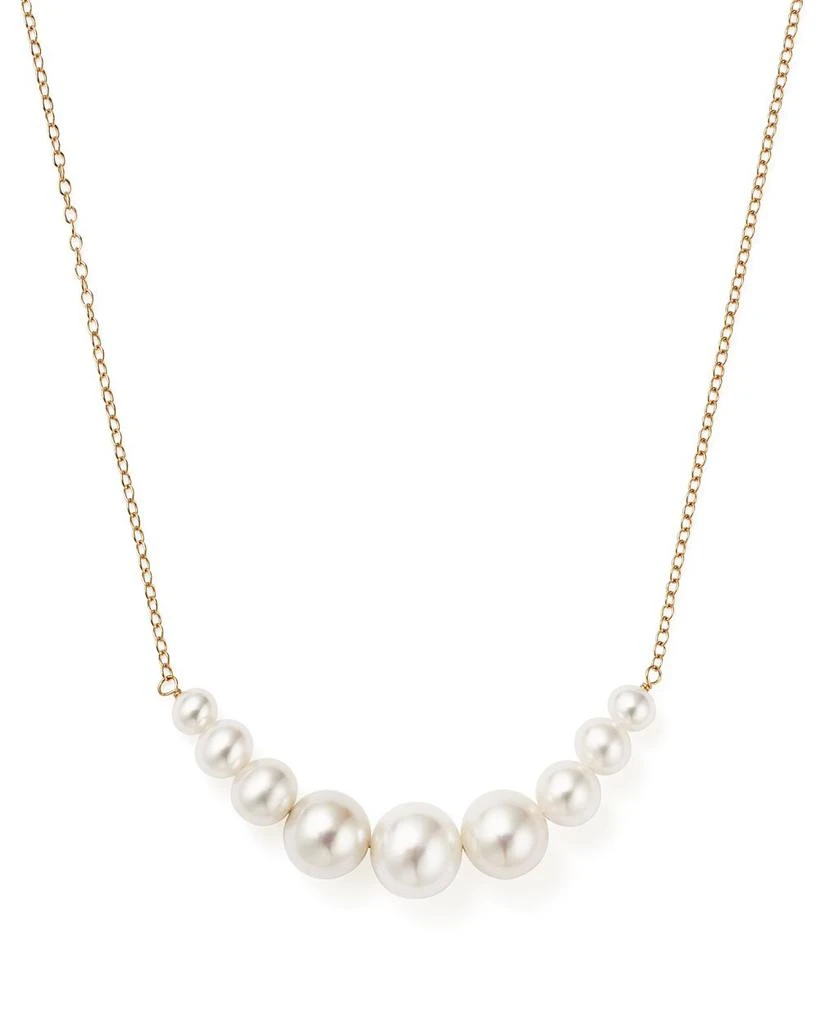 Bloomingdale's 14K Yellow Gold Cultured Freshwater Pearl Necklace, 18" 1