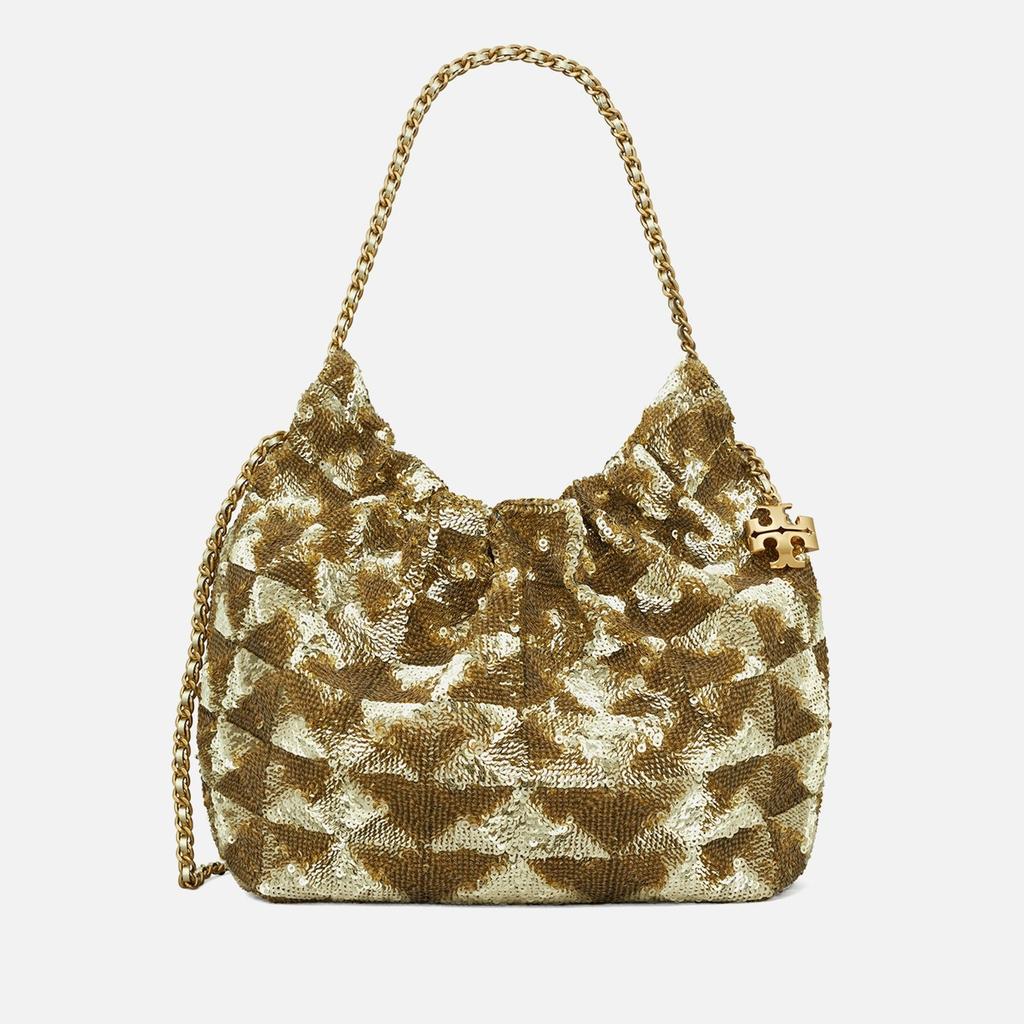 Tory Burch Tory Burch Fleming Sequinned Mini Hobo Bag