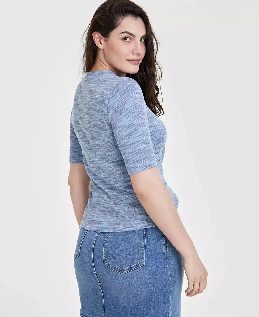 On 34th Women's Spacedye Rib-Knit Top, Created for Macy's 4