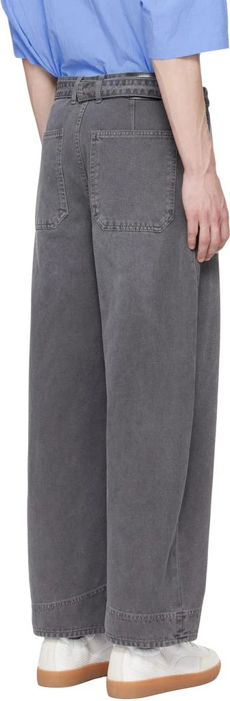 Solid Homme Gray Cinch Belt Jeans 3