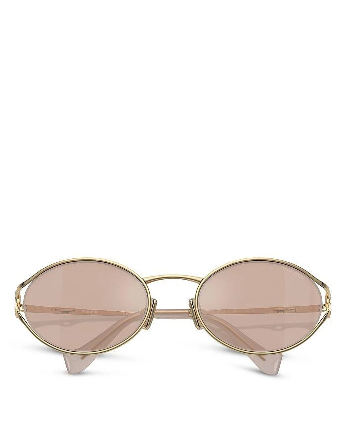 Miu Miu Metal Oval Sunglasses, 54mm 3