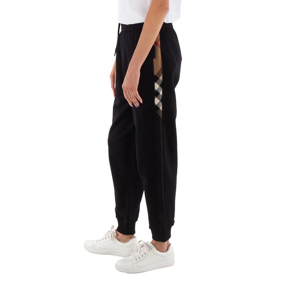 Burberry Stephan Check Trim Cotton Joggers