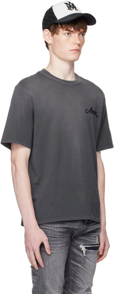 AMIRI Gray Bleach Bandana Patch T-shirt 2