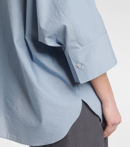 Brunello Cucinelli Floral-appliqué cotton-blend shirt 5