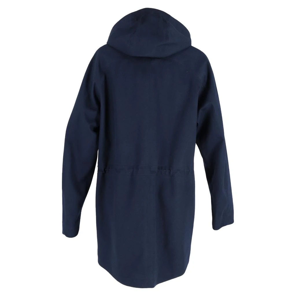 Loro Piana Parka Hooded Jacket in Navy Blue Cotton 3