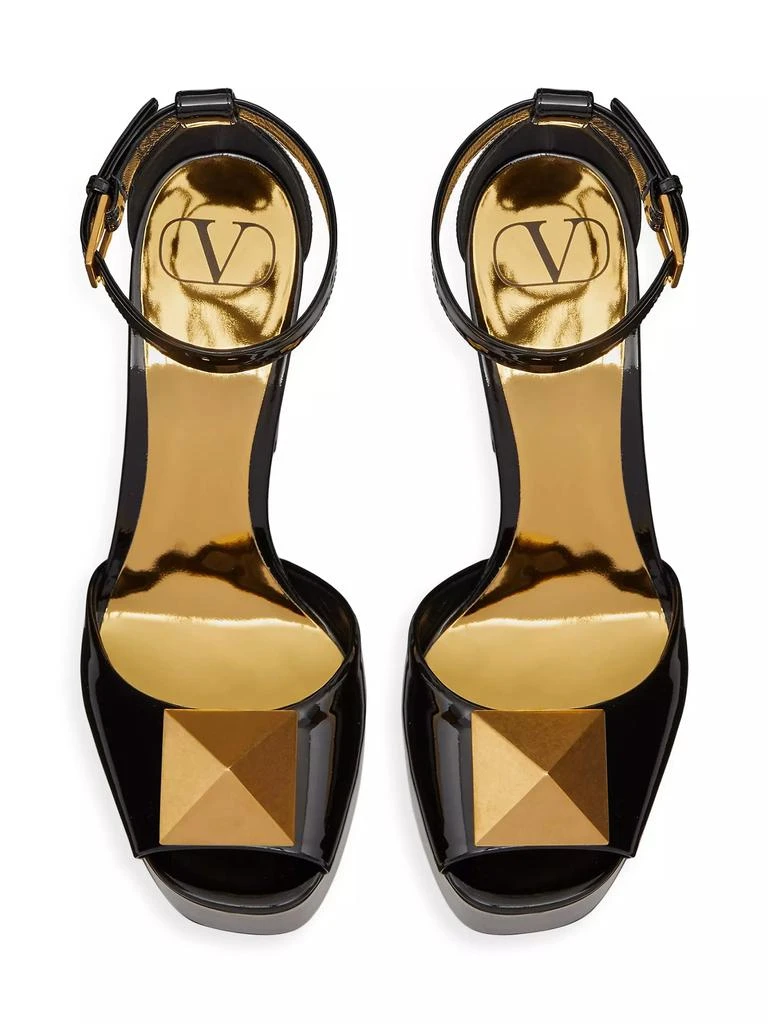 Valentino One Stud Platform Pumps in Patent Leather 120MM 4
