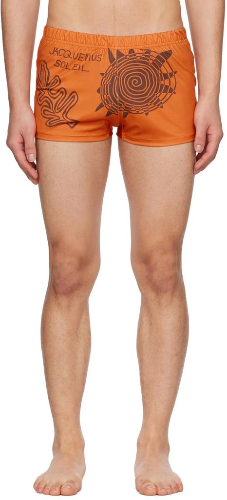 Jacquemus Orange Le Raphia 'Le Short De Bain' Swim Shorts 1