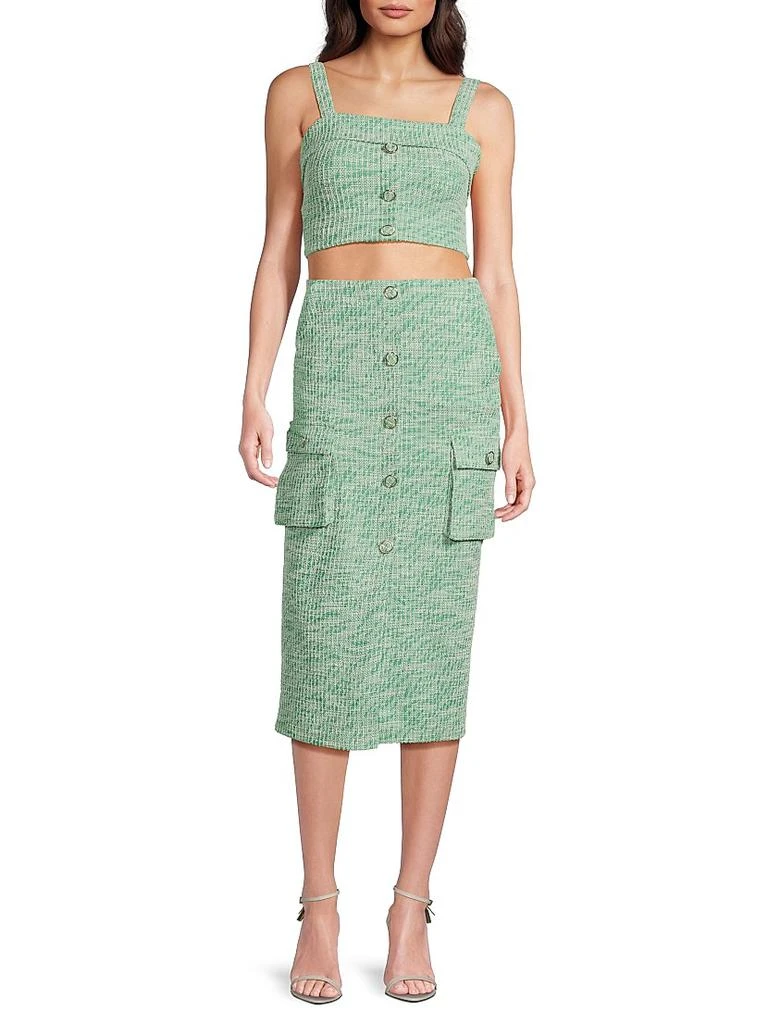 Black Halo Roland 2-Piece Boucle-Knit Top & Skirt Set 3