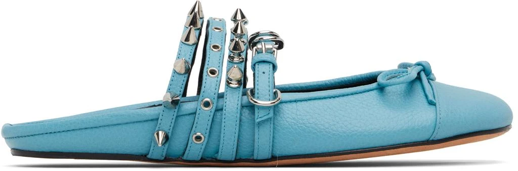 ABRA Blue Spike Ballerina Mules