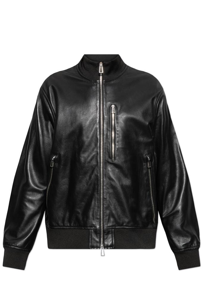 Paul Smith Blue Leather Jacket - Jackets - BeyondStyle