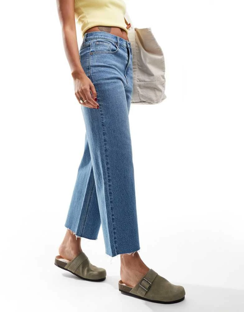 PacSun Pacsun hepburn low rise distressed baggy jeans in mid wash blue 5