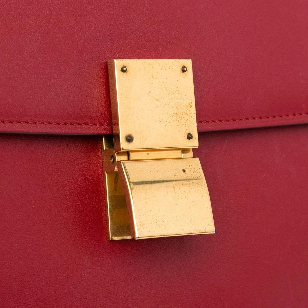 Celine Celine Red Medium Calfskin Classic Box Bag 7